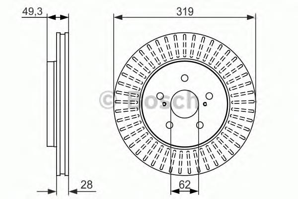 0 986 479 722 Bosch tarcza hamulcowa przednia