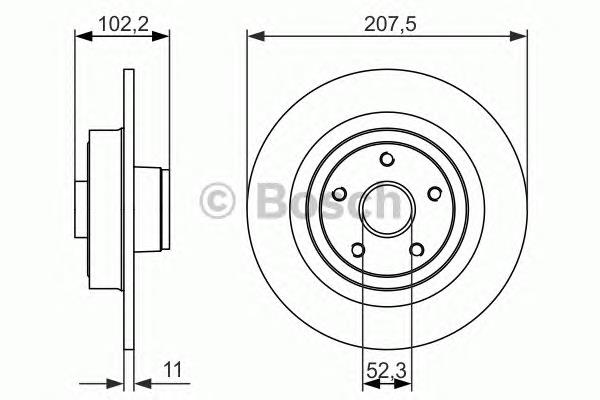 Tarcza hamulcowa tylna 8200736267 Renault (RVI)