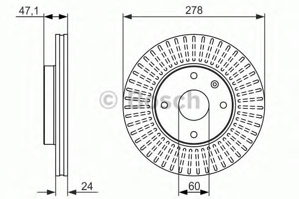 0986479649 Bosch tarcza hamulcowa przednia