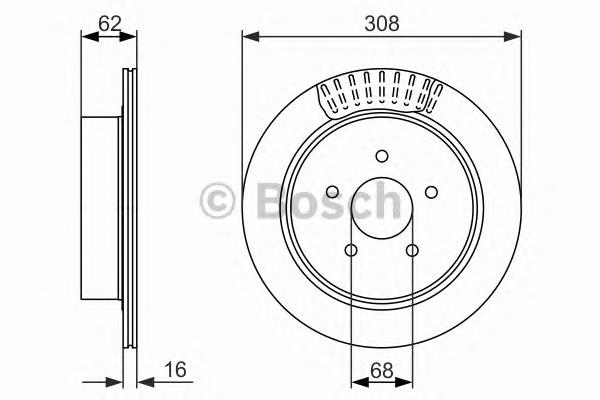 0986479606 Bosch tarcza hamulcowa tylna