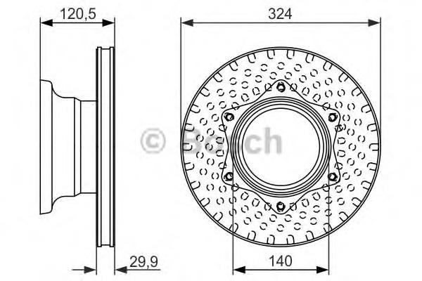 Tarcza hamulcowa tylna DF6334S TRW