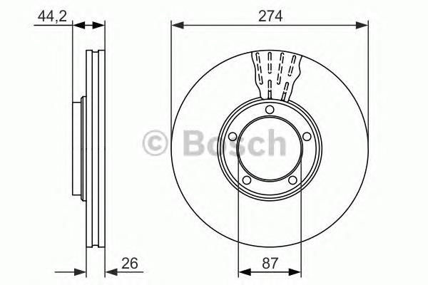 0986479696 Bosch tarcza hamulcowa przednia