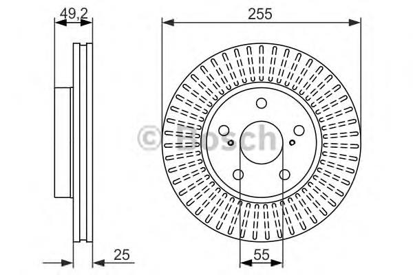 0986479663 Bosch tarcza hamulcowa przednia