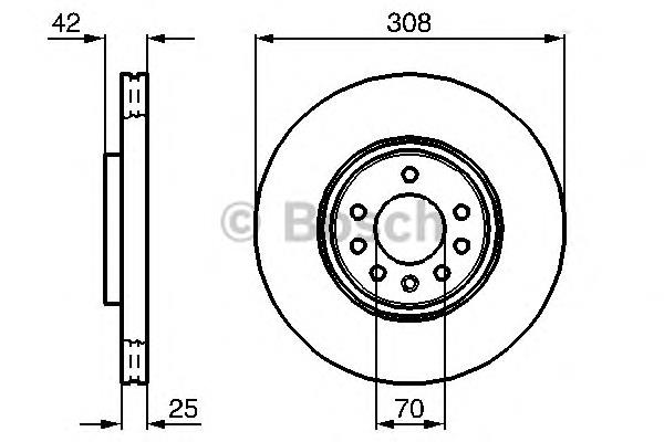 0986479113 Bosch tarcza hamulcowa przednia