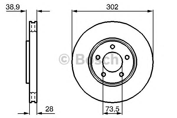 0986479117 Bosch tarcza hamulcowa przednia