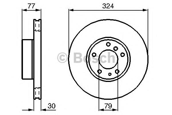 0986479116 Bosch tarcza hamulcowa przednia