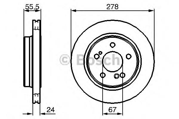 Tarcza hamulcowa tylna 0986479133 Bosch