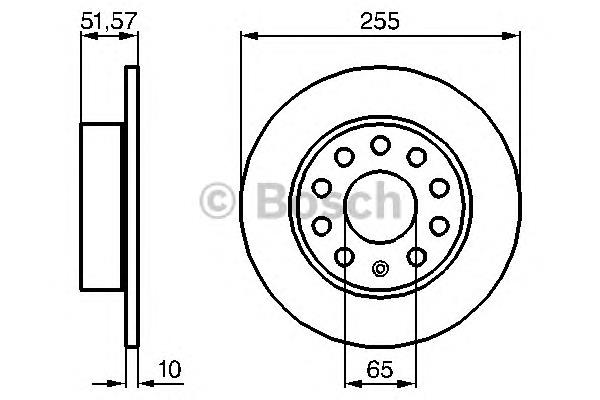 0986479099 Bosch tarcza hamulcowa tylna