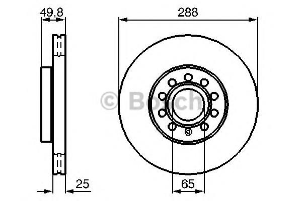 0986479088 Bosch tarcza hamulcowa przednia