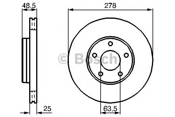 0986479173 Bosch tarcza hamulcowa przednia