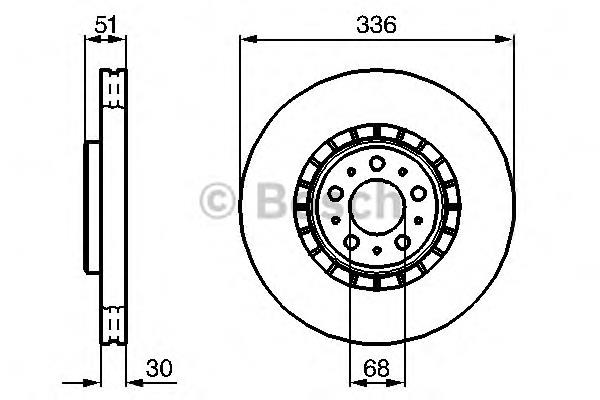 0986479202 Bosch tarcza hamulcowa przednia