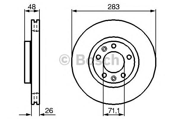 0986479193 Bosch tarcza hamulcowa przednia