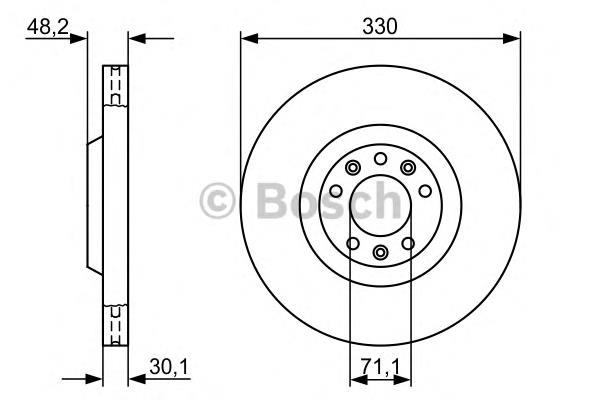 0986479192 Bosch tarcza hamulcowa przednia