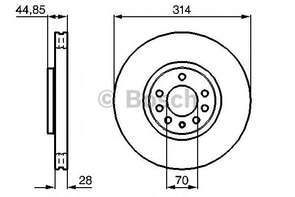 0986479143 Bosch tarcza hamulcowa przednia