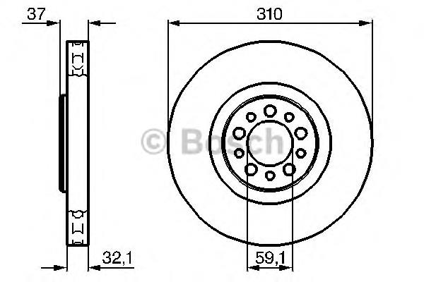Do koszyka ADP154358 Blue Print Tarcza hamulcowa przednia