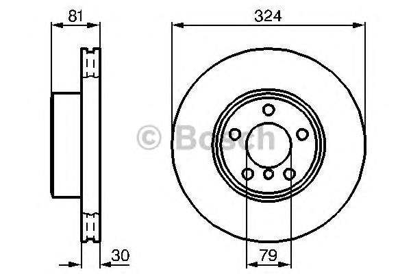 0986479002 Bosch tarcza hamulcowa przednia