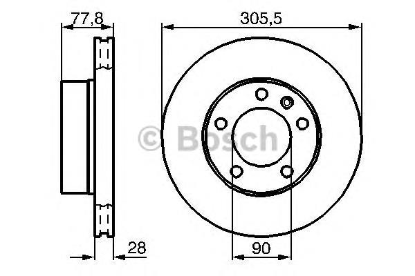 0986479001 Bosch tarcza hamulcowa przednia