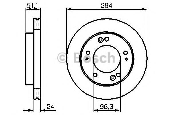 Tarcza hamulcowa przednia OK01133251D Hyundai/Kia
