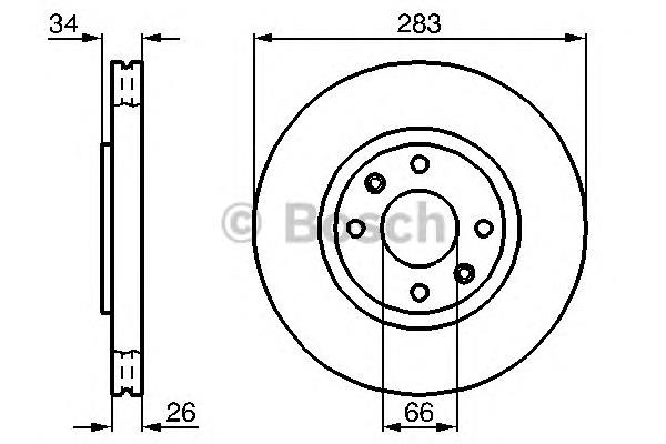 0986478979 Bosch tarcza hamulcowa przednia