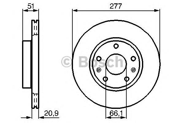 Do koszyka 0986478992 Bosch Tarcza hamulcowa przednia