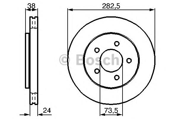 0986478983 Bosch tarcza hamulcowa przednia