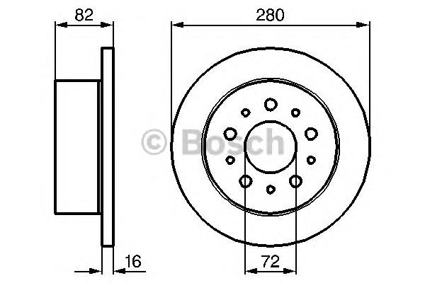 0 986 479 065 Bosch tarcza hamulcowa tylna