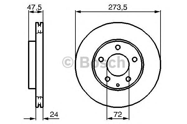 0 986 479 034 Bosch tarcza hamulcowa przednia