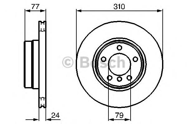 0986479055 Bosch tarcza hamulcowa przednia