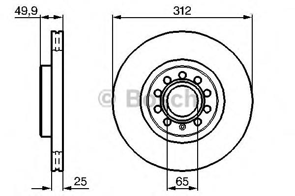 0986479058 Bosch tarcza hamulcowa przednia