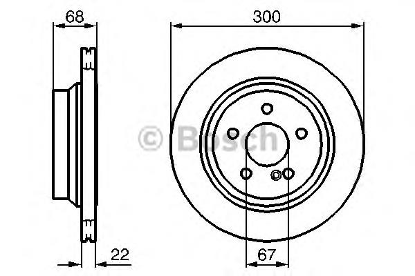 0986479042 Bosch tarcza hamulcowa tylna