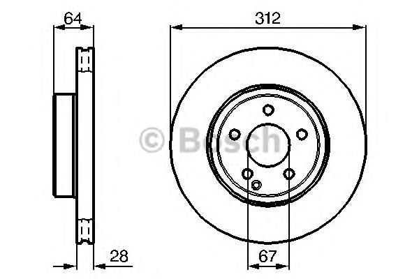 0 986 479 040 Bosch tarcza hamulcowa przednia