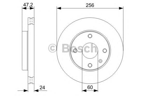 0986479328 Bosch tarcza hamulcowa przednia