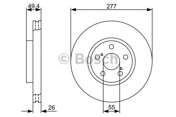 0986479340 Bosch tarcza hamulcowa przednia