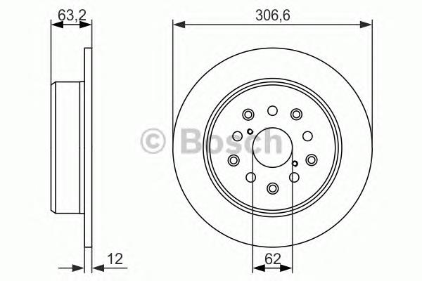 0 986 479 339 Bosch tarcza hamulcowa tylna