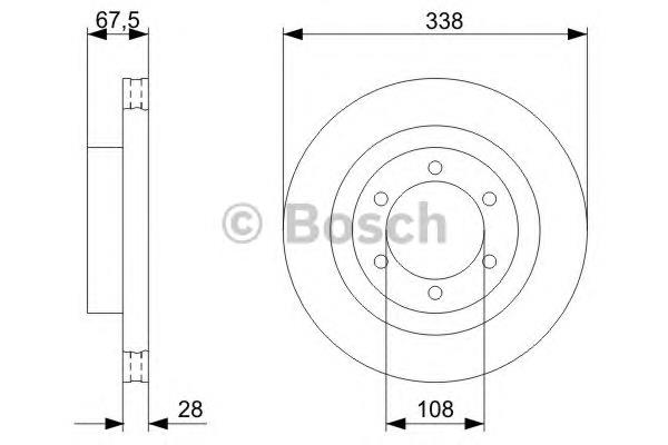 0986479304 Bosch tarcza hamulcowa przednia