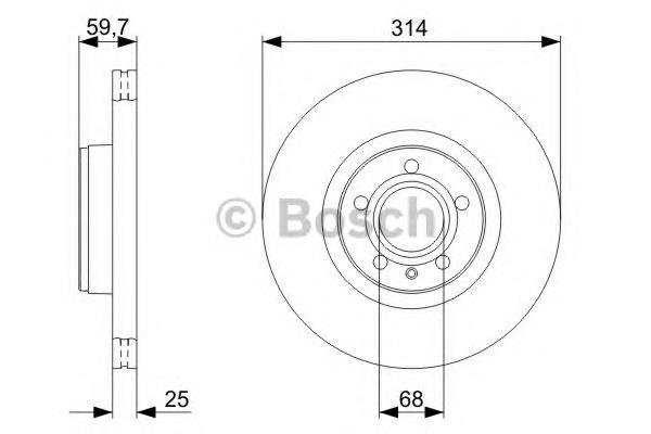 0986479301 Bosch tarcza hamulcowa przednia