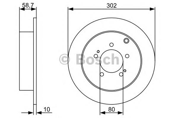 0986479318 Bosch tarcza hamulcowa tylna