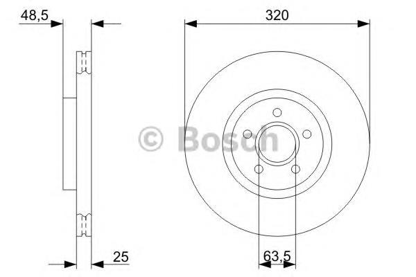 0986479310 Bosch tarcza hamulcowa przednia