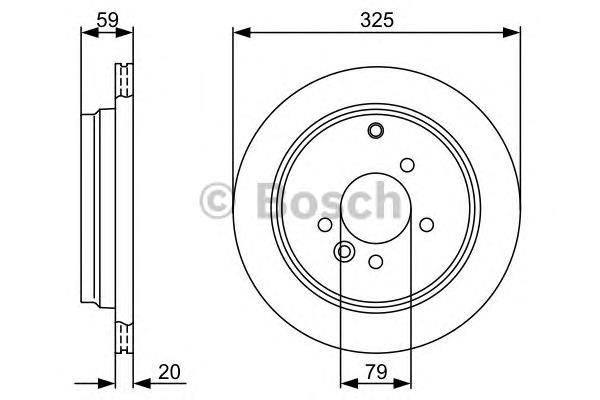 0986479375 Bosch tarcza hamulcowa tylna