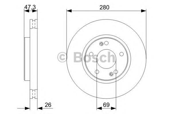 0986479368 Bosch tarcza hamulcowa przednia