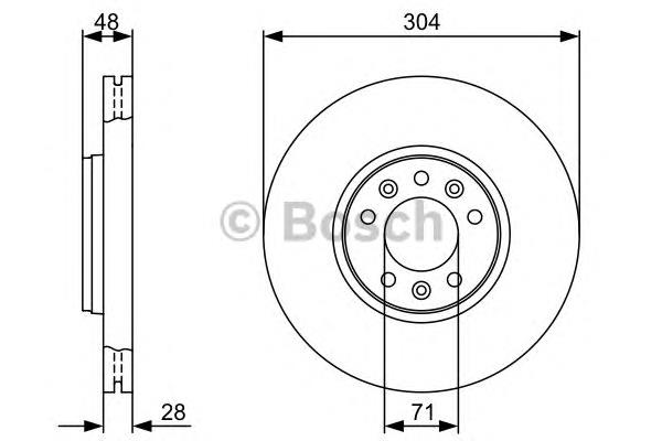 0986479380 Bosch tarcza hamulcowa przednia