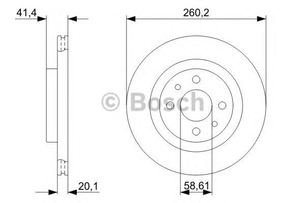 0986479346 Bosch tarcza hamulcowa przednia