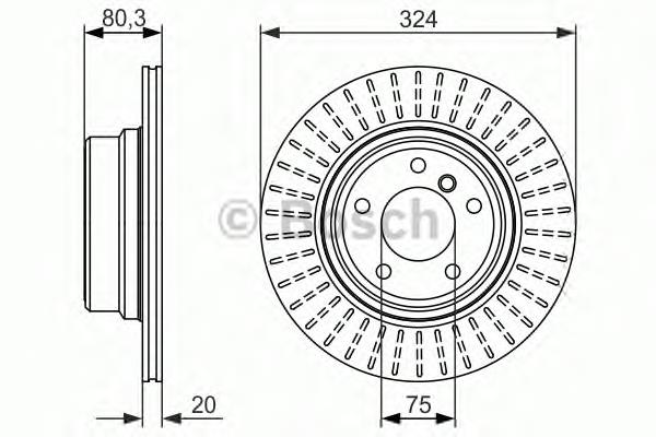 0986479350 Bosch tarcza hamulcowa tylna