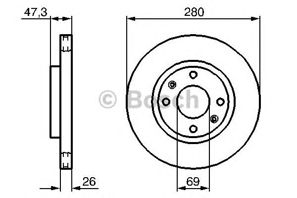 0986479229 Bosch tarcza hamulcowa przednia