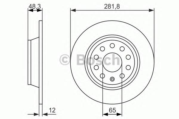 0986479247 Bosch tarcza hamulcowa tylna
