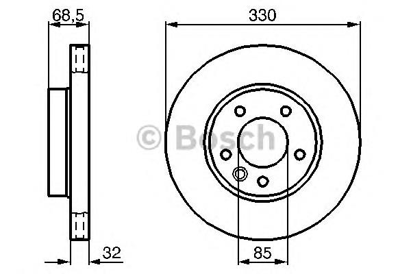 0986479248 Bosch tarcza hamulcowa przednia