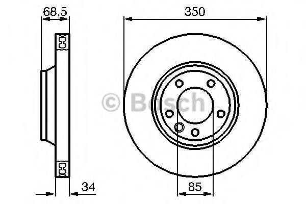 0986479249 Bosch tarcza hamulcowa przednia