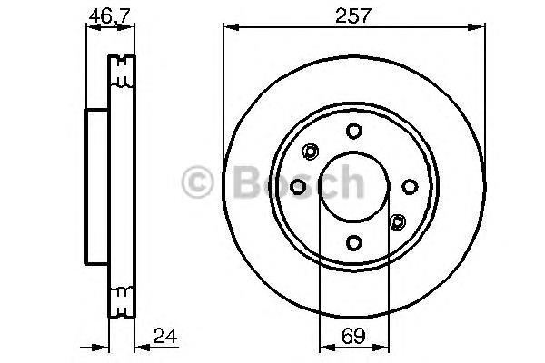 0 986 479 207 Bosch tarcza hamulcowa przednia