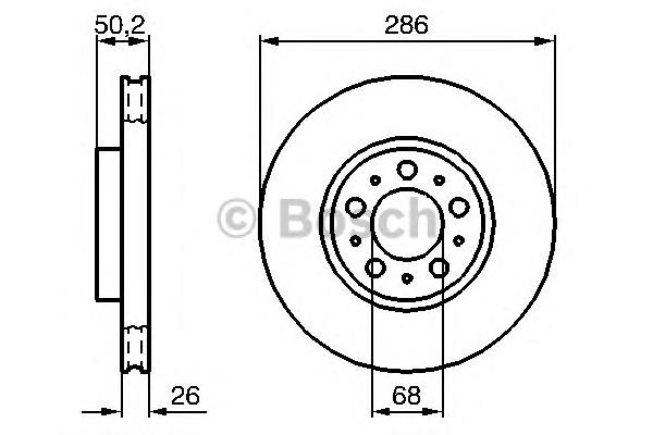 0986479210 Bosch tarcza hamulcowa przednia