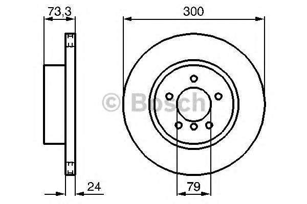 0986479216 Bosch tarcza hamulcowa przednia